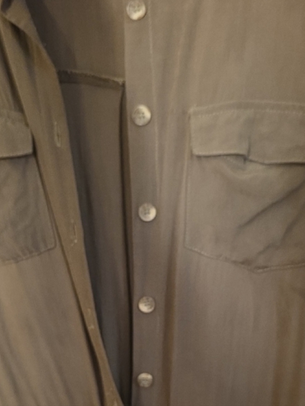 Olive Green Utility Safari Jumpsuit w/Front Pockets, Cinched Drawstring, Chic - Picture 11 of 16